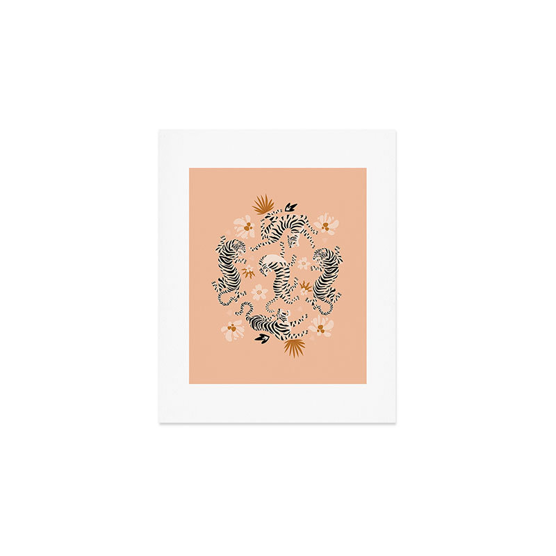 ThirtyOne Illustration, impression d'art de jardin de tigre - sans cadre, H 10 po x l 8 po