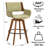 Modern Faux Leather Upholstered Swivel Stools-46686336-46686399