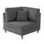 Fauteuil rembourré en velours côtelé gris Seemab-94322392