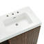 Ensemble de meuble-lavabo autoportant en noyer Winston 60F-130186787