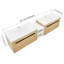 Meuble-lavabo mural 84 po avec lavabo de comptoir en résine, 1 tablette de rangement, 4 portes à fermeture douce