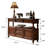 Retro Solid Wood Rectangular Entryway Cabinet-106718100