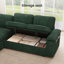 Canapé modulaire en L avec lit escamotable, canapé-lit modulaire avec rangement, vert-1528628003