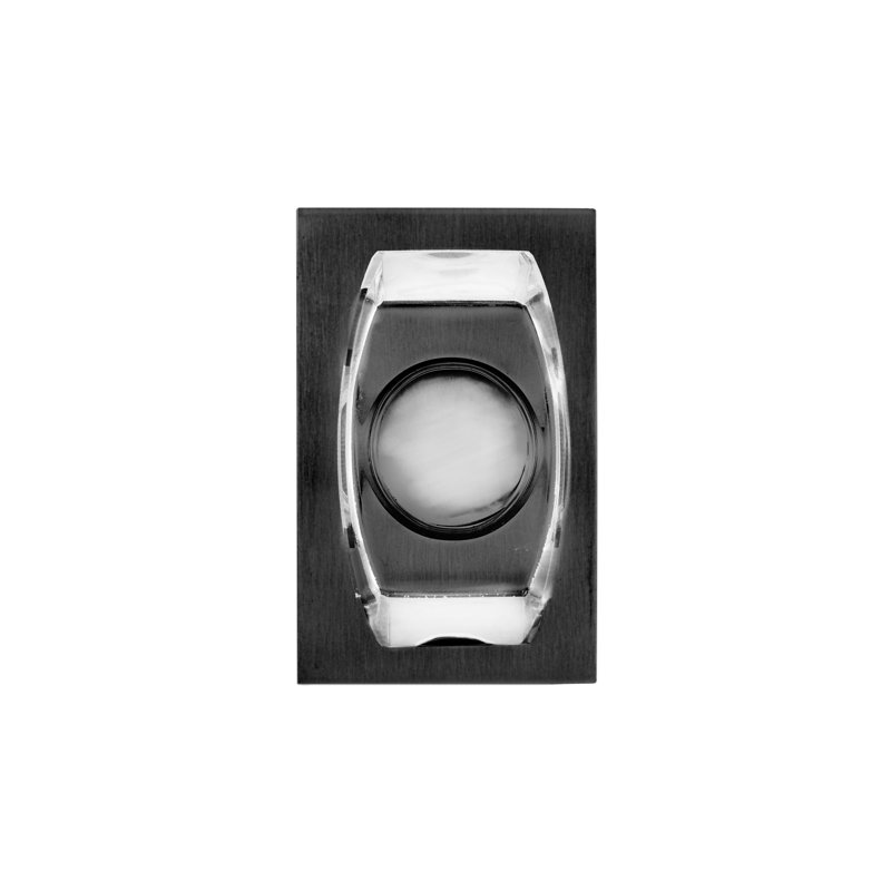Bouton de porte avec rosette Lucent, Noir