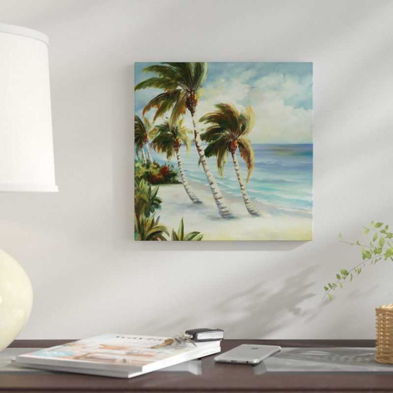 «Tropical IV», reproduction sur toile, H 12 po x l 12 po x P 0,75 po, Pas de tapis, Toile tendue