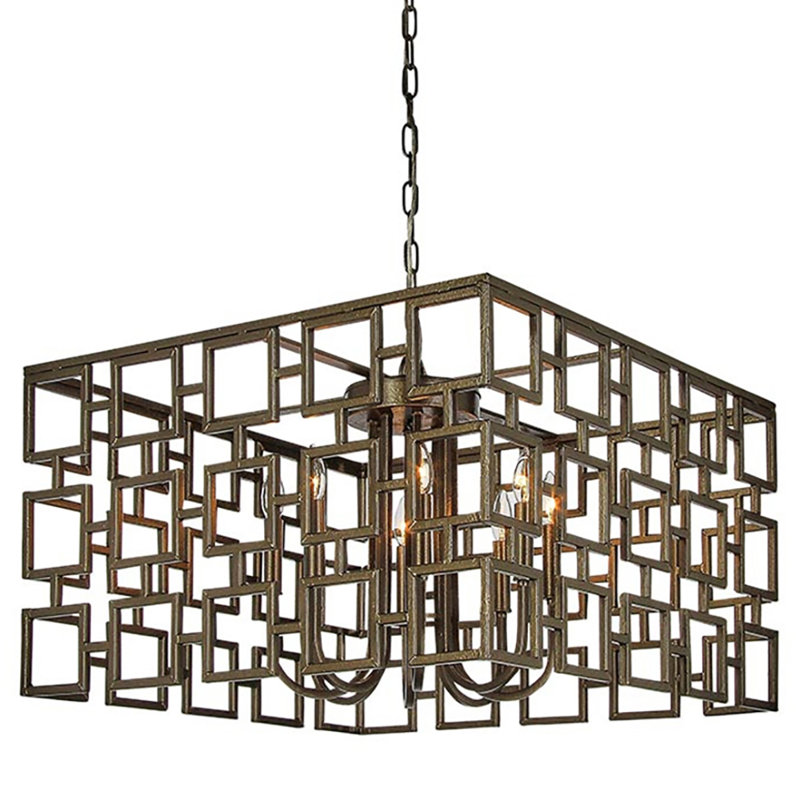 San Diego 8 - Light Lantern Rectangle Chandelier