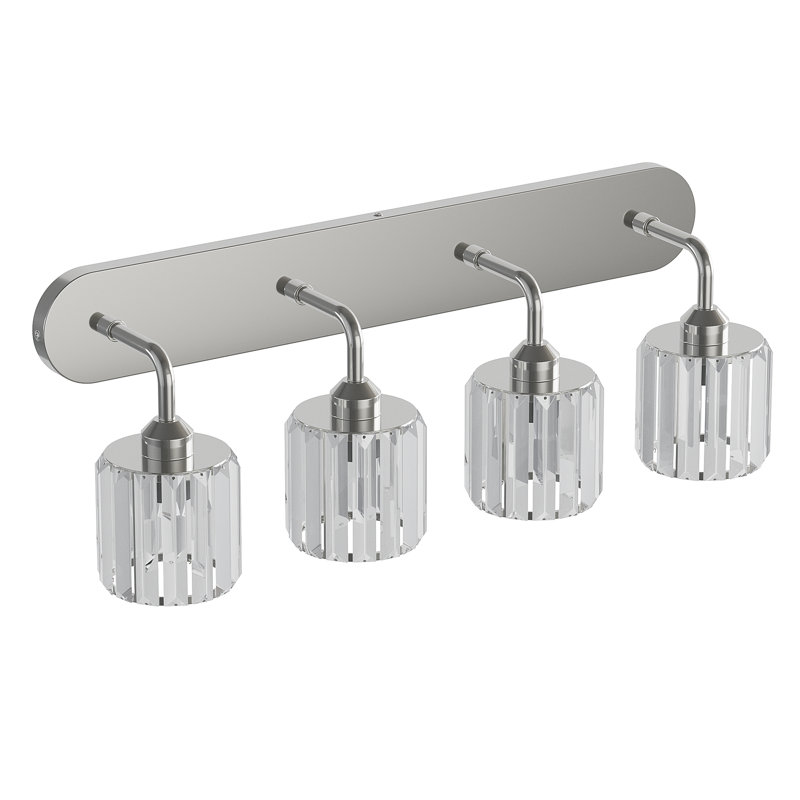 Éclairage de meuble-lavabo à intensité variable, Chrome poli, Quatre lumières