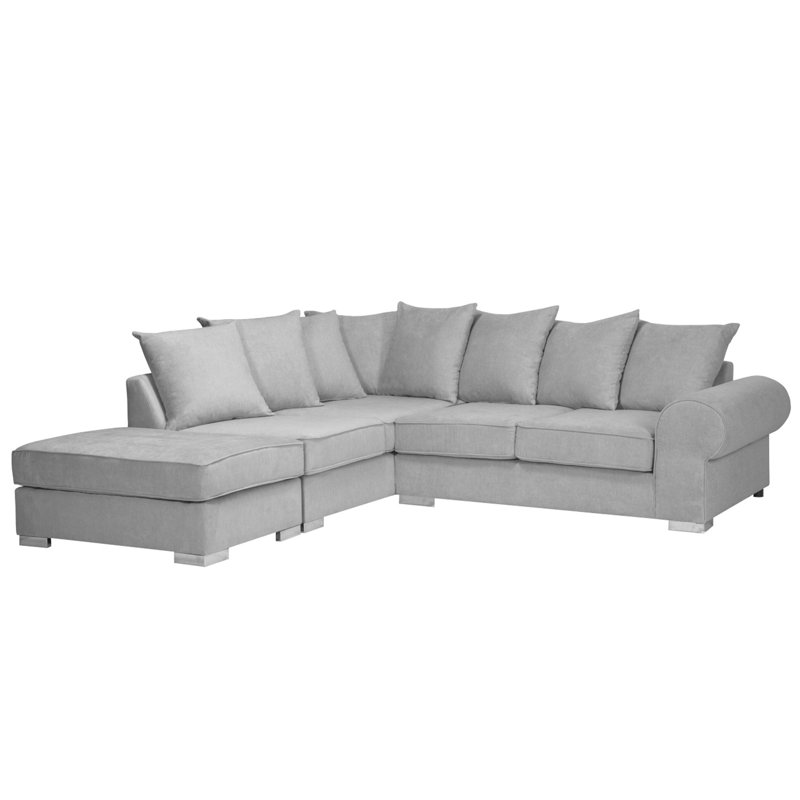 Mahan Corner Sofa, Left Hand Facing, Silver