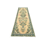 One-of-a-Kind 2'8" x 9'4" Area Rug in Cream
