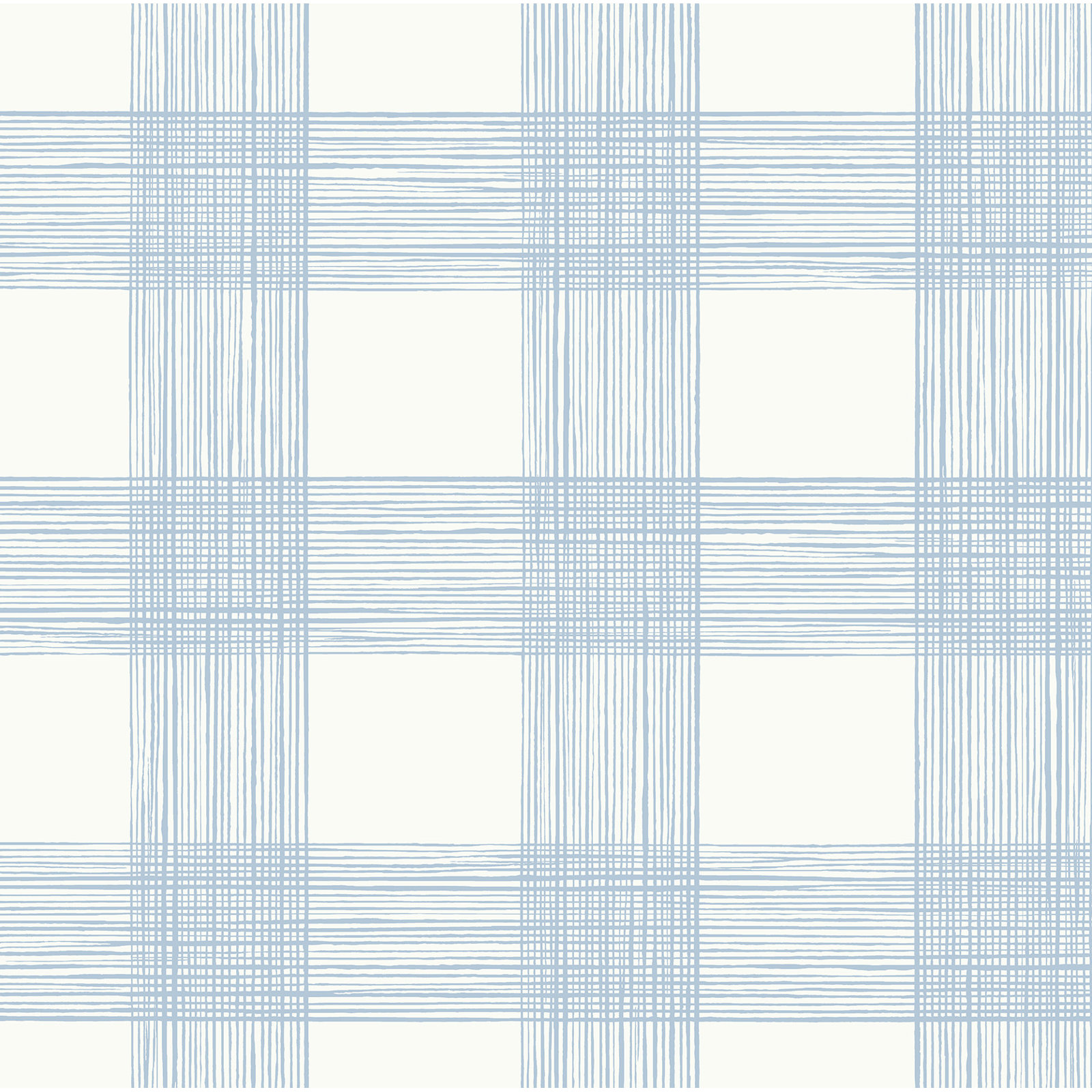Loy Modern Plaid Wallpaper, Light Blue