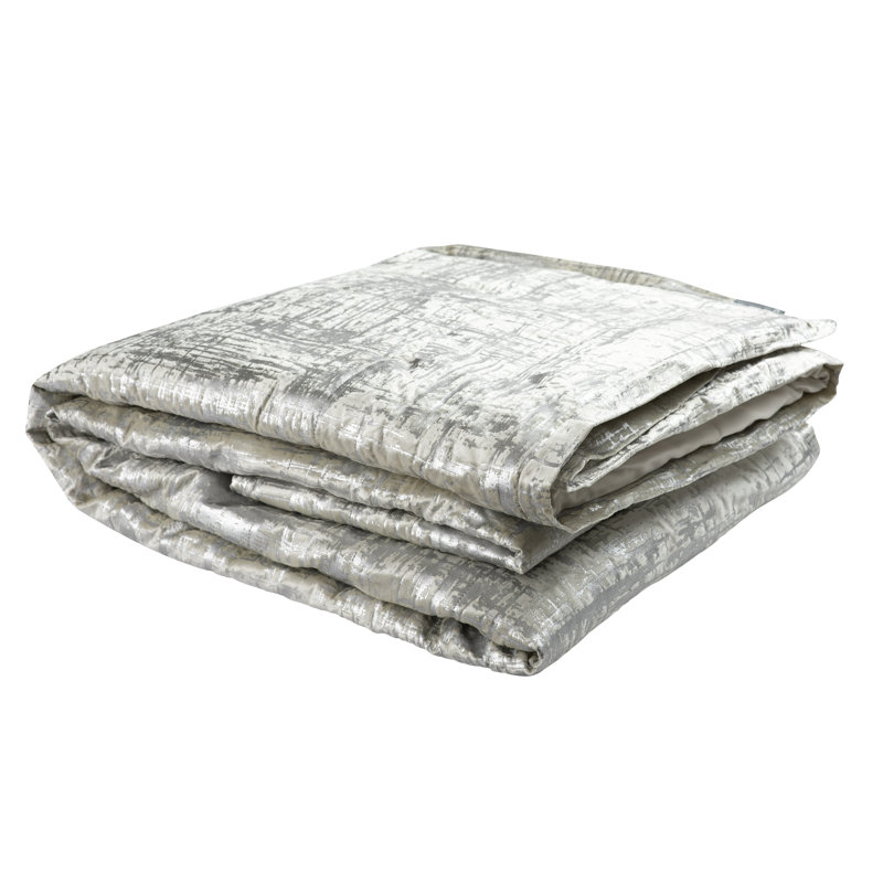 Ivory Quilted Twin Blanket with Feather Down Fill