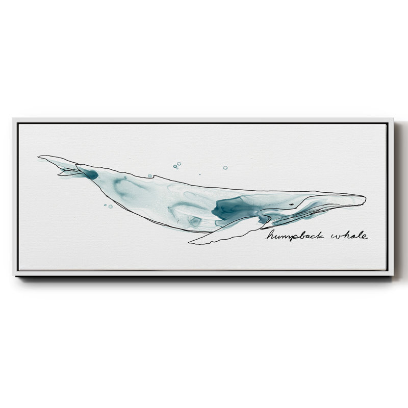 Baleine II - toile encadrée, H 24 po x l 60 po