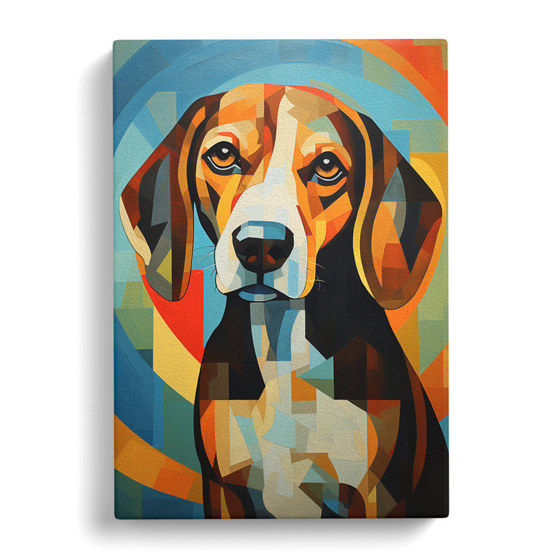 Beagle Deco No.3 - No Frame Print, 50cm H x 35cm W x 3cm D