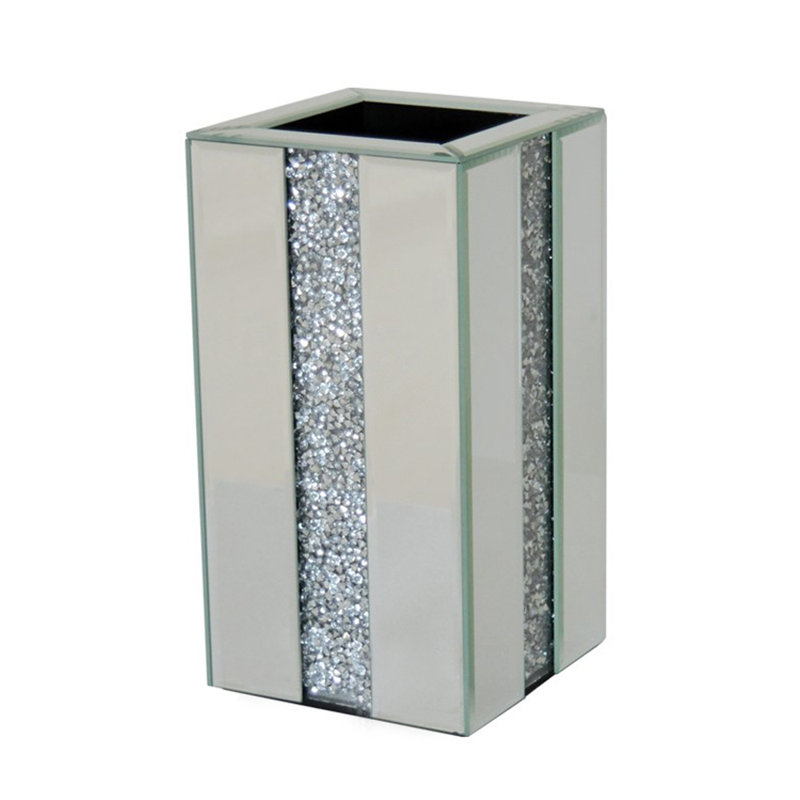 Lotus Glass Table Vase, Silver