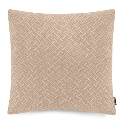 Sia Geometric Brown Square Throw Pillow Cover