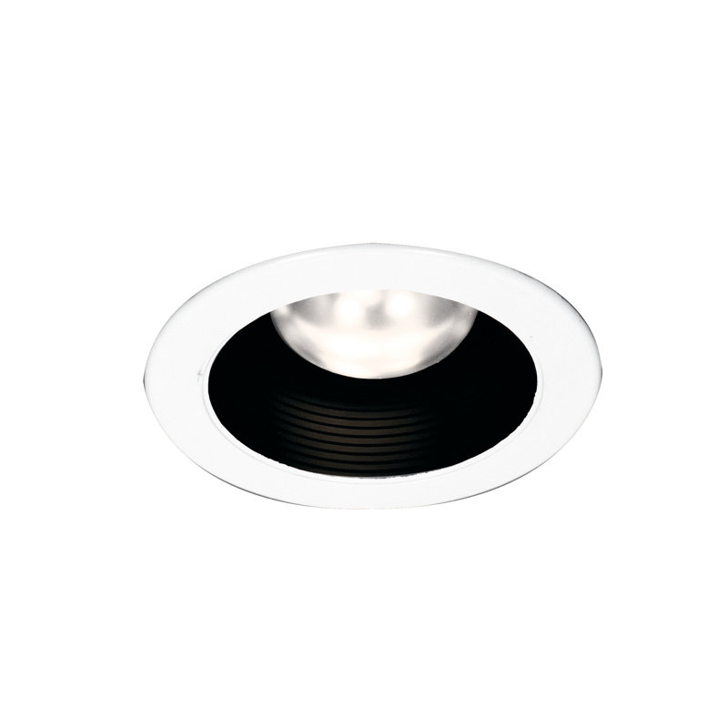 4.75'' Matte White and Black Aluminum Recessed Trim