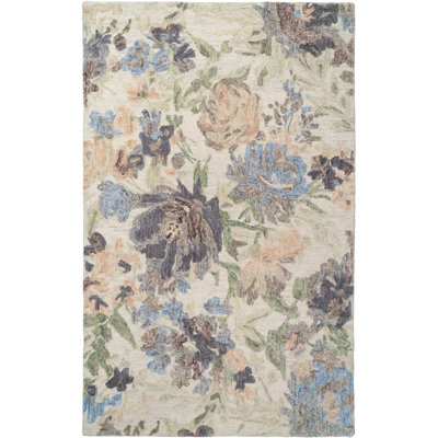 Hand Tufted Wool Floral Indoor Rug
