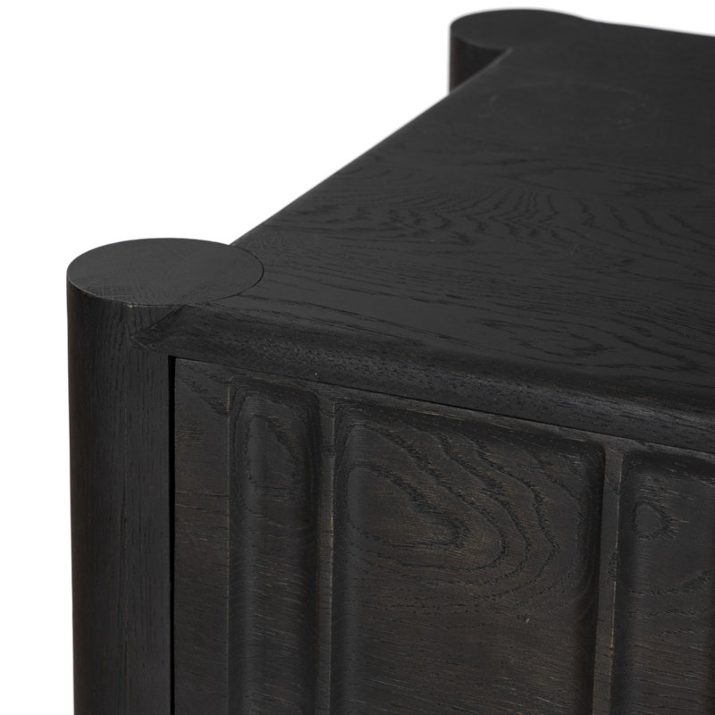 Ezri 6 - Drawer Solid Wood Dresser, Black