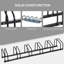 Andhav Bike Stand Parking Rack Floor/Wall Mount, 6 Racks Black