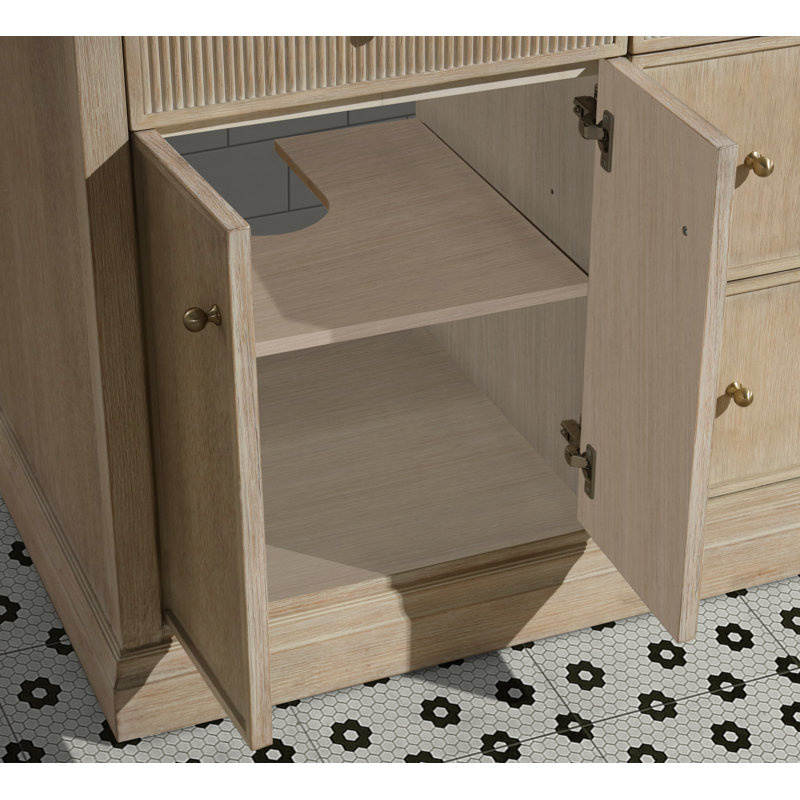 Redondo 36'' Ash Oak Single Bathroom Vanity with Quartz Top
