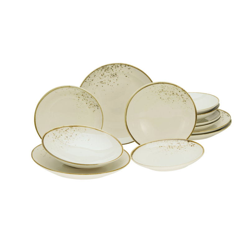 NATURE COLLECTION 12 Piece Dinnerware Set - Service for 4