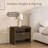 Hanzel Modern Minimalist Nightstand With Textured Finish & Open Storage Shelf-501094112