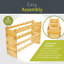 36 Bottle Stackable Modular Wine Rack, 4-Tier Solid Pine Wood Storage Rack