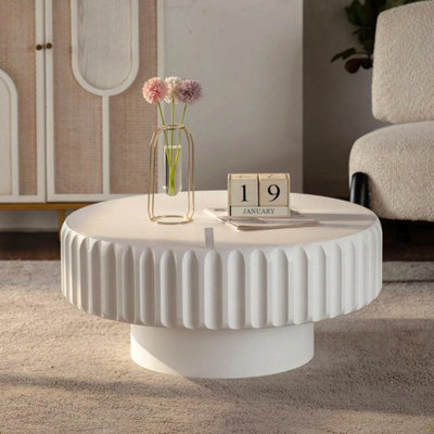 Round Coffee Table, Olive-Shaped Tea Table, Living Room Table