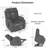 Power Lift Recliner for Seniors, 35" Snowflake Velvet, Remote, 330 lb, Side Pocket, Dark Green – Small-Space-1240747983