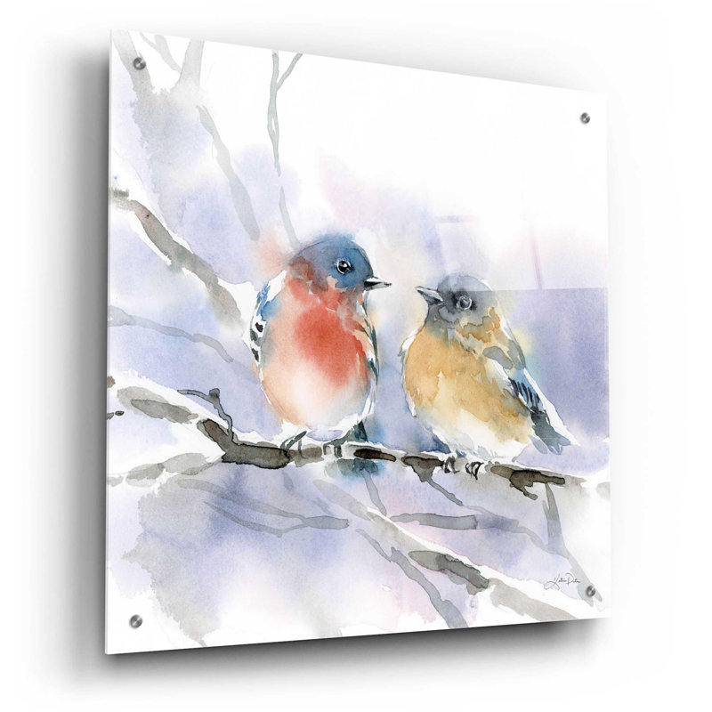 «Bluebird pair» par Katrina Pete - impression sans cadre, H 24 po x l 24 po x P 0,2 po