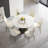 Zyriana 6 - Person Pedestal Dining Set-236968756