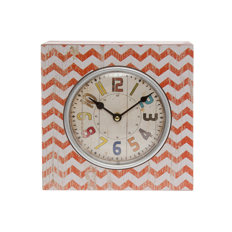 Analogue Wood Quartz Movement / Crystal Tabletop Clock in