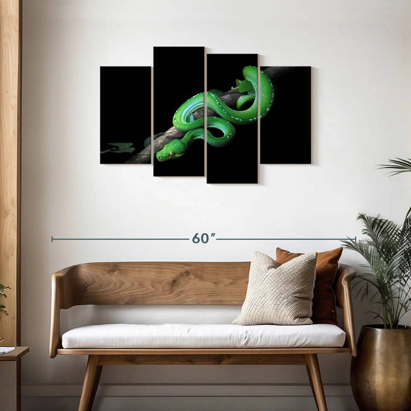 Brampt Green Python Slithering On A Branch