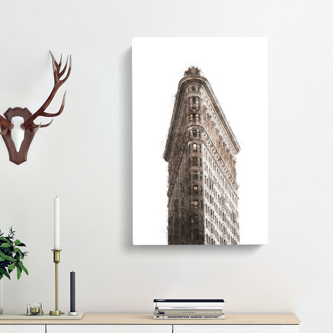 Flatiron Building In New York City - Wrapped Canvas