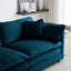 Modulaire avec 3 repose-pieds et un coussin de chenille bleu avec 2 coussins pour la maison