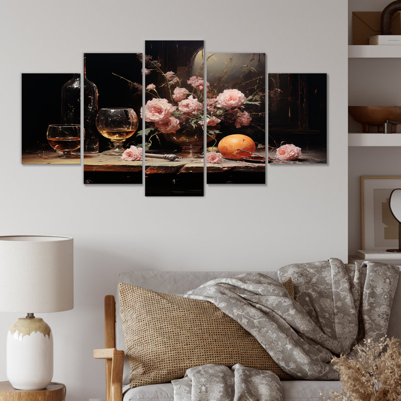 Sommeliers Solitude Midnight Blooms Wine - Wine, art mural multi-panneaux