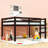 Twin Wood Loft Bed With Ladder-529905422