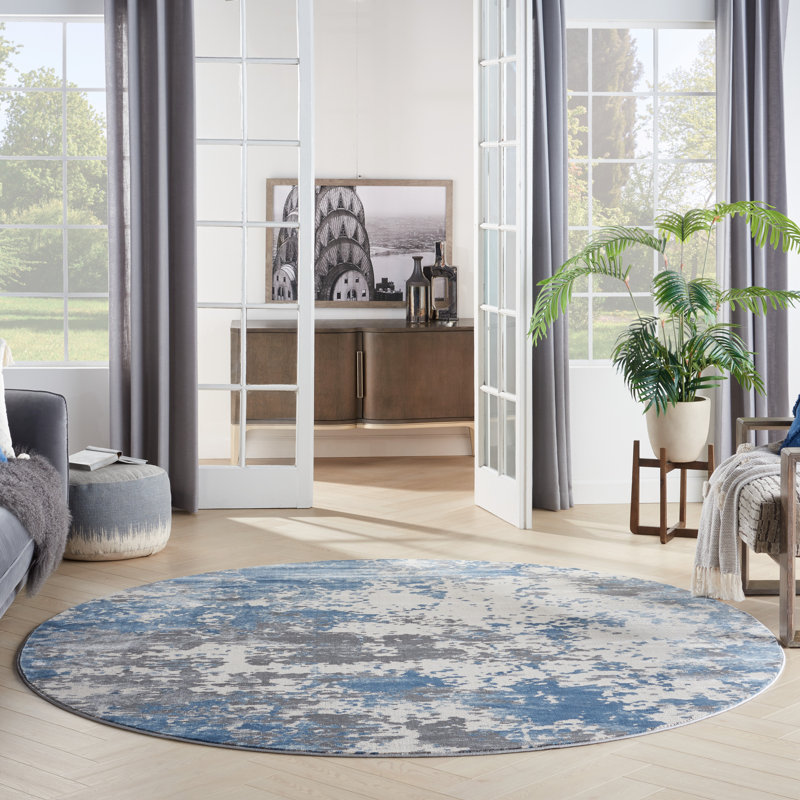 Tapis abstrait, Rond 7 pi 10 po