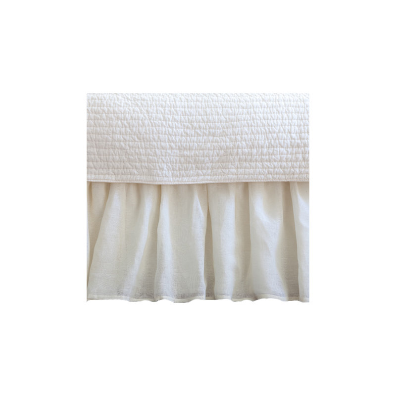 Voile 18" Bed Skirt, Cream, King