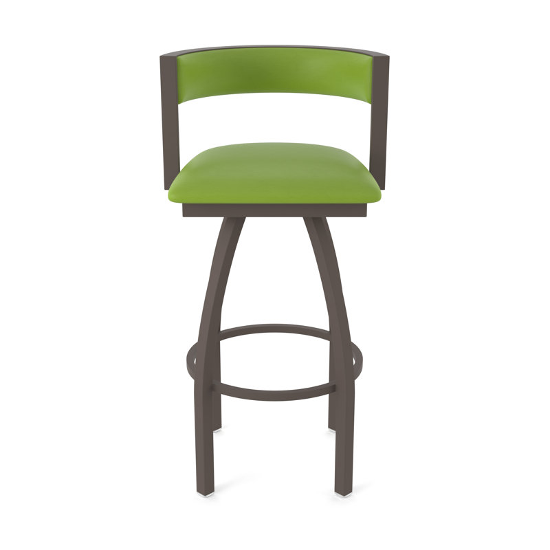 Tabouret Artémis, Bronze, Tabouret de bar (siège d'une hauteur de 36 po), Vinyle - vert kiwi Canter