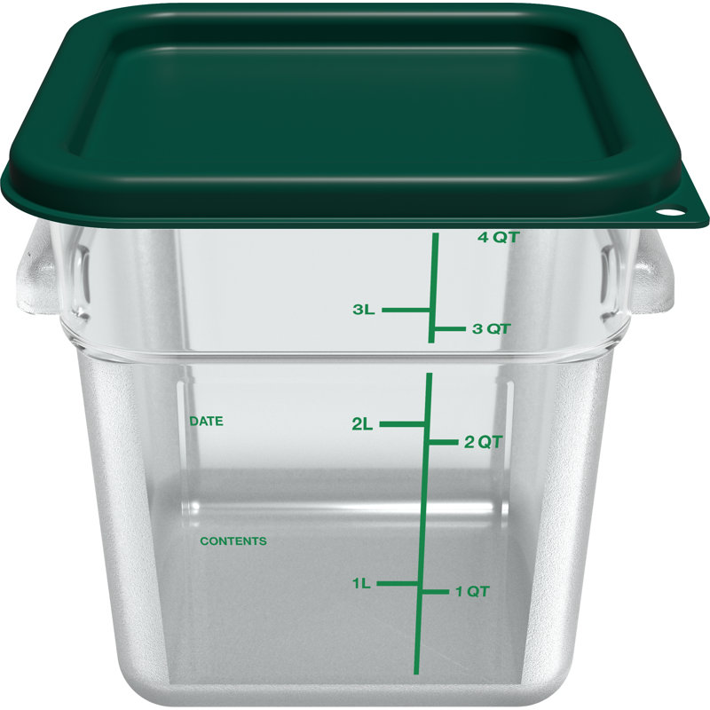 Carlisle Food Service Products Square Polyethylene Container Lid, Green