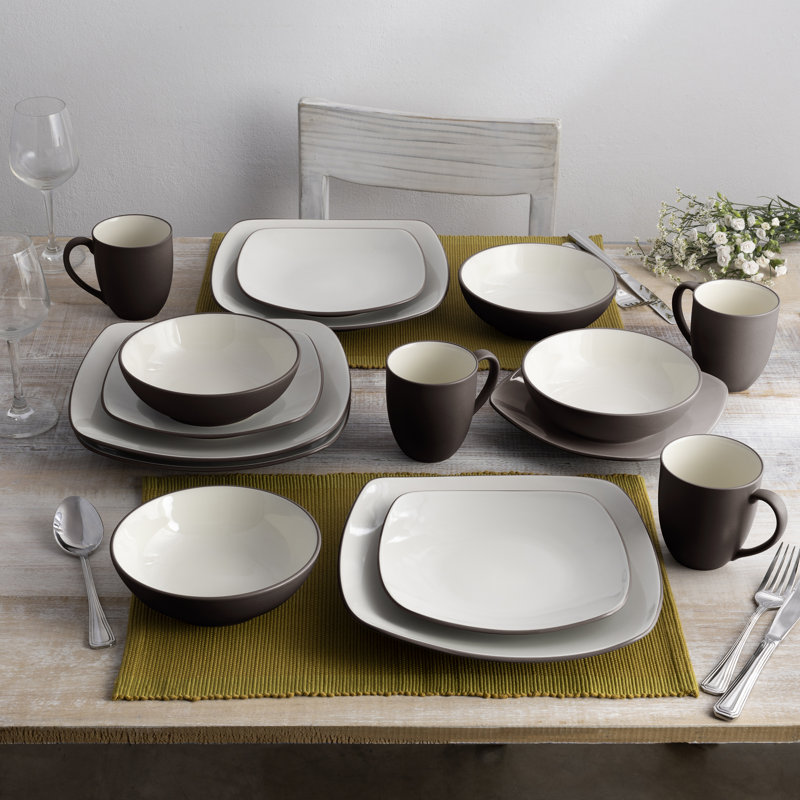 Noritake Colorwave Square Dinner Plates, 10-3/4", Chocolate