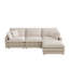 Beige Deep Seat Sectional With 4 Pillows - L-shaped, Modular For Living Room, Home Office, Solid Couch Bedroom, Apartment,