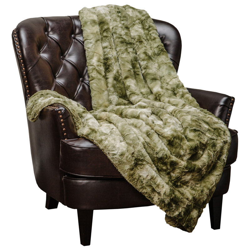 Woven Blanket, Green, 60" W x 70" L