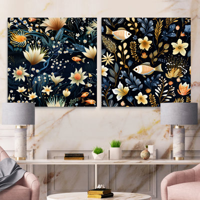 Rizzi - Coastal Acrylic Wall Art Glass Set Of 2