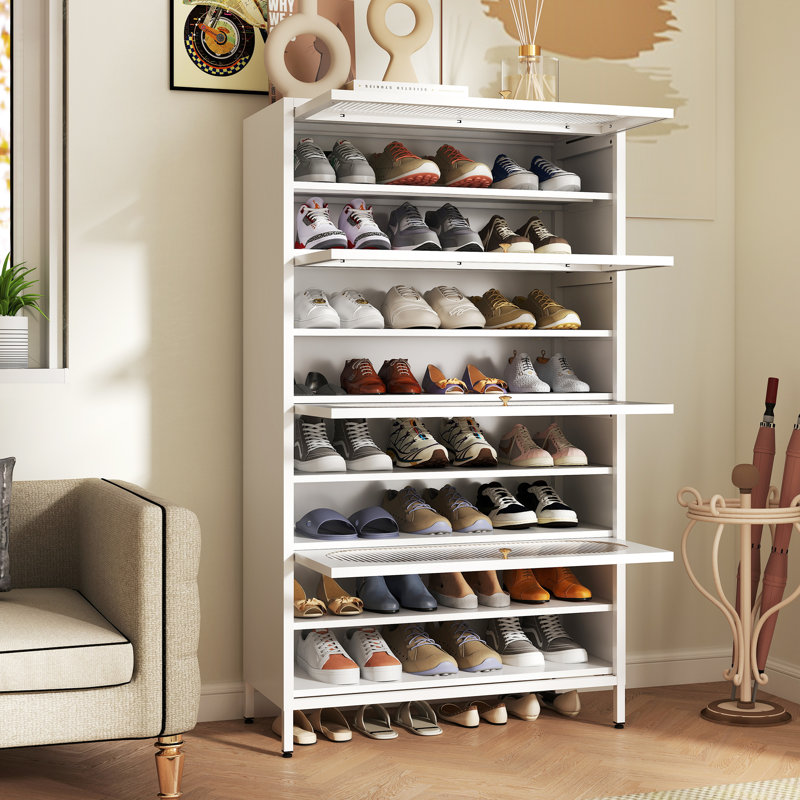 Armoire de rangement pour chaussures 24 paires avec tablette amovible