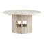 54" Elm Solid Wood Pedestal Dining Table