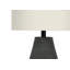 H 24 po, lampe de table, résine noire, abat-jour ivoire / crème, contemporain