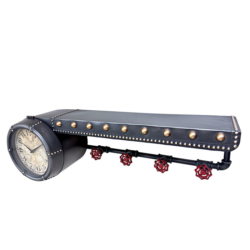 Horloge murale vintage avec tablette Steampunk
