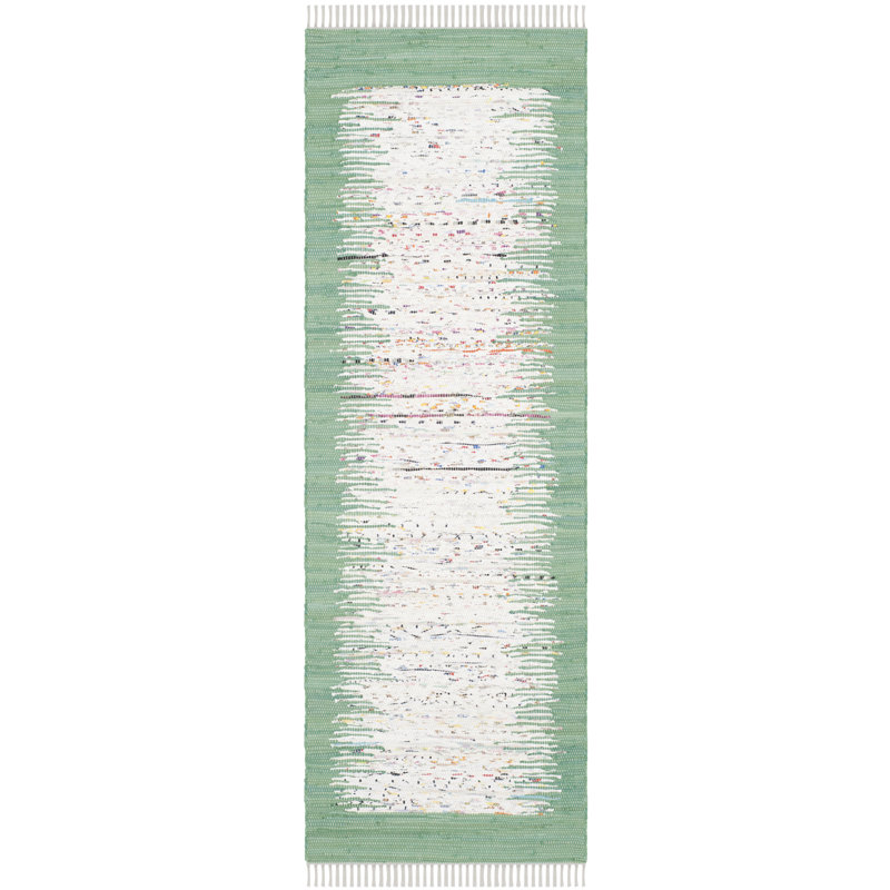 Tapis en coton tissé à la main Parik, Tapis de couloir 2 pi 3 po x 9 pi